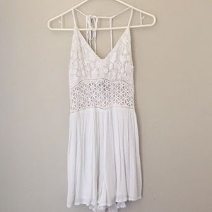 White Abercrombie romper